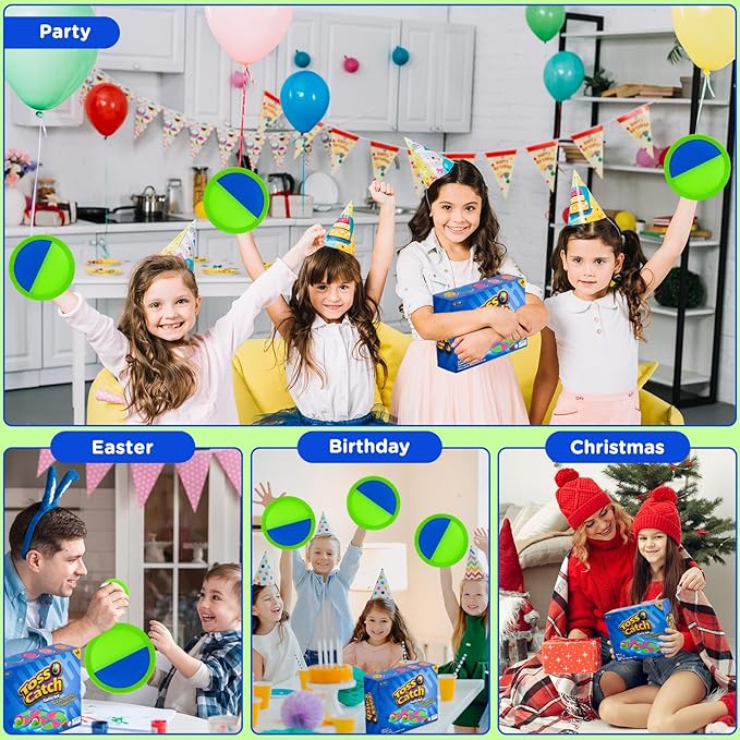 Ayeboovi Toss and Catch Ball Game Outdoor Beach Pool Toys for Kids Games 6 Paddle 3 Balls Pool Beach Lawn Yard Games 3 4 5 6 7 8+ Year Old Toddler Boys Girls Birthday Gift-CubbioJoy