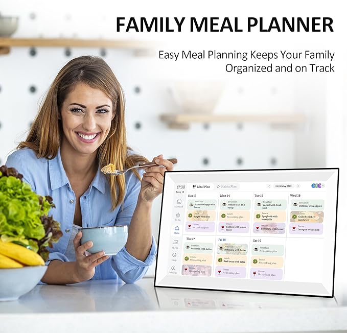 15.6" Digital Calendar Wall Planner,Touchscreen Interactive Display for Family Schedules, Achievement Rewards, Meal Planning,Digital Picture Frame, FHD 1080p Wall-Mountable Home Hub-CubbioJoy