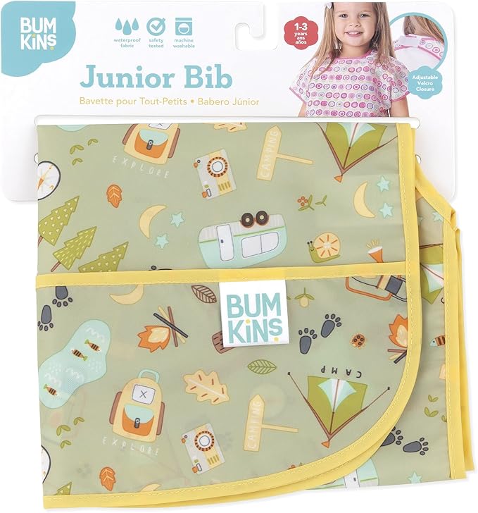 Bumkins Bibs - Toddler Bibs, Waterproof, Large for 1-3 Years, Short Sleeve-CubbioJoy