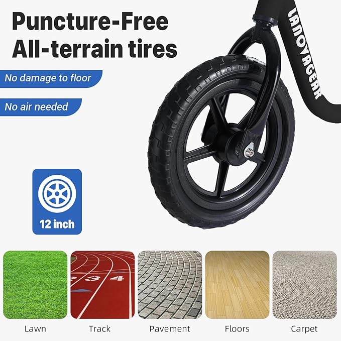 Balance Bike for Toddlers Ages 1.5–5 – No-Pedal Training Bike with Adjustable Seat & Handlebar, Lightweight Frame, Easy Assembly for Boys & Girls-CubbioJoy