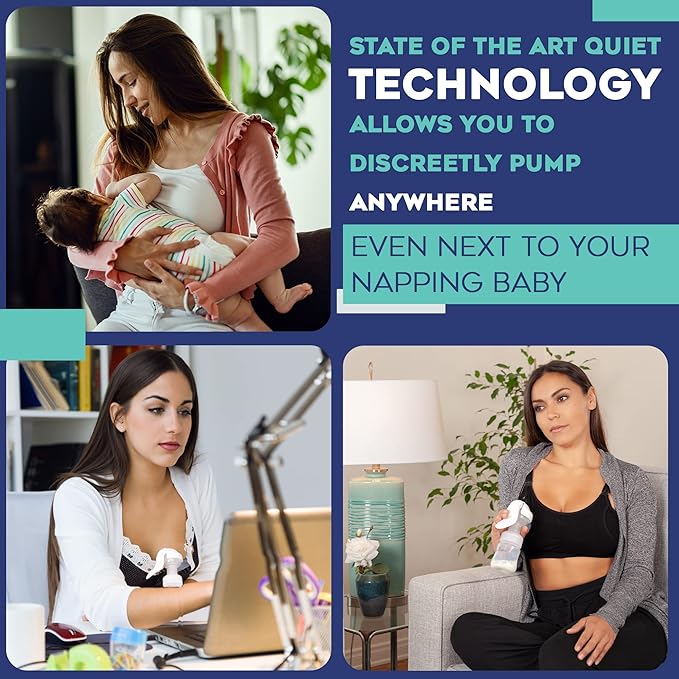 BabyBuddha Manual Breast Pump, Single Hand Expression Breastmilk Pump, Cordless and Portable, No Batteries or Power Needed, Soft Silicone Massage Cushion, BPA Free, Quiet, Dishwasher Safe, 1 Pack-CubbioJoy