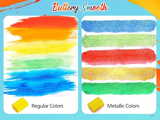 168 Colors Watercolor Paint Set with 4 Brushes, Portable Travel Water Color Kit with Carrying Case, Palette and Accessories, Non-Toxic Art Supplies Gift for Artists Adult Teen Kids Girls-CubbioJoy