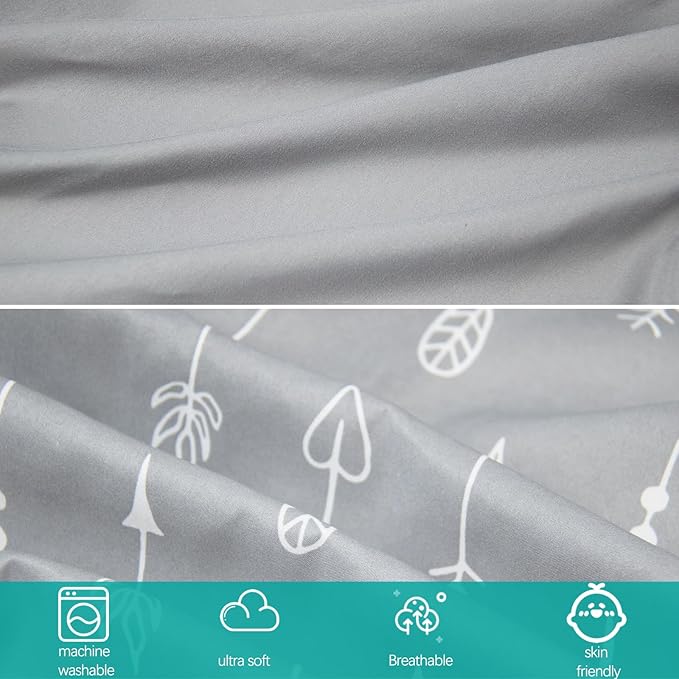 4-Pack Fitted Crib Sheets for Boys and Girls - Breathable, Soft Microfiber Baby Sheets in Grey and Pink-CubbioJoy