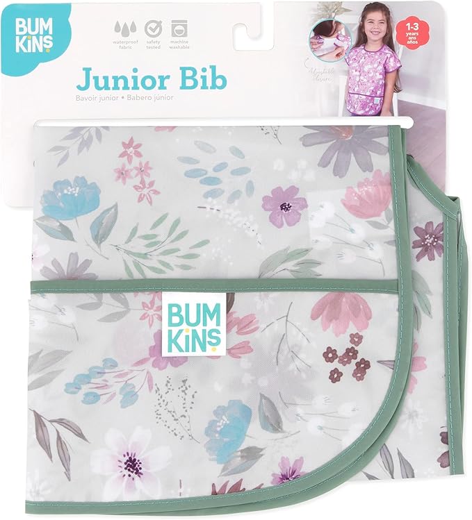 Bumkins Bibs - Toddler Bibs, Waterproof, Large for 1-3 Years, Short Sleeve-CubbioJoy