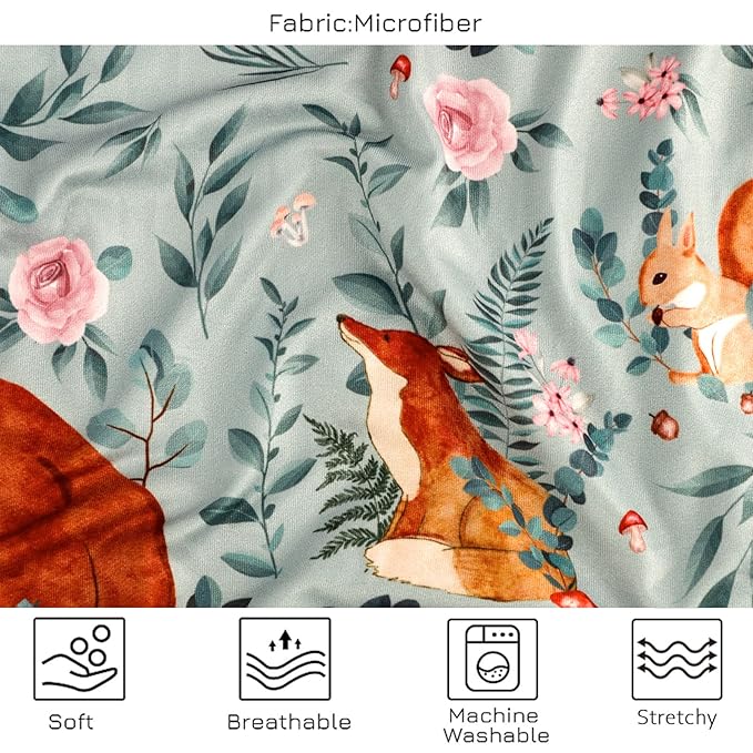 Baby Car Seat Cover, Multi-use Nursing Cover for Breastfeeding, Stretchy Stroller Cover Boys Girls, Stretchy Carseat Canopy, Soft Breathable, Woodland Animal Bear-CubbioJoy