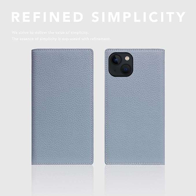 D8 Full Grain Leather Wallet Case for iPhone 15 Plus - [2-in-1] Handcrafted Detachable Diary Style with Magnetic MagSafe Back Cover, Gift Box Included (Powder Blue)-CubbioJoy