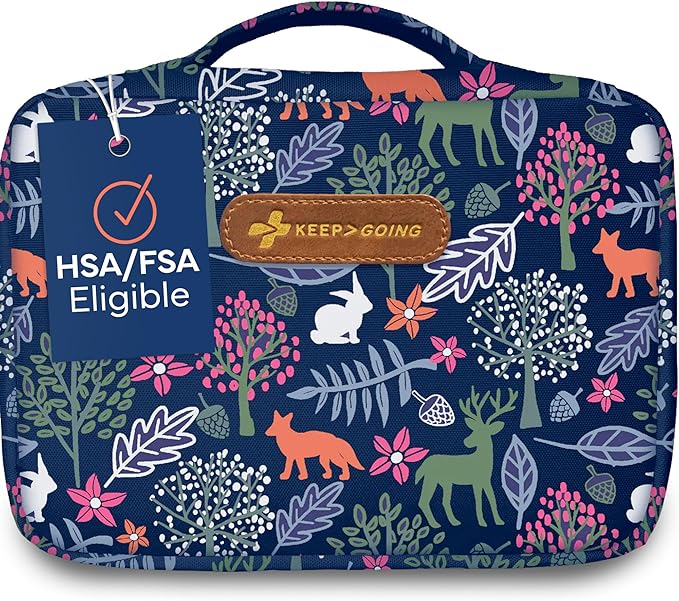 KeepGoing Large Home First Aid Kit for Kids – 270 Pc. for Car, Home, Dorm, & Boat with Latex-Free Bandages – 10 x 7 x 3.5 in. Travel First Aid Kit (Woodland)-CubbioJoy