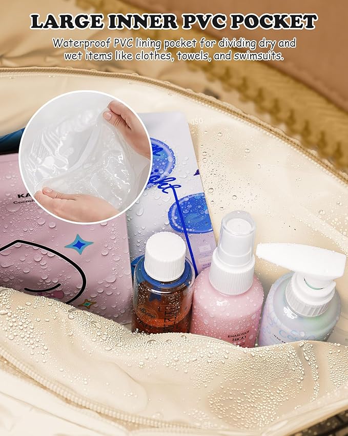 College Girl Gift-Duffle Bag with Letter, Carry On Bags for Women，Overnight Bag with Wet Pocket，Lightweight Travel Bags Personalized Gym Tote with Makeup Pouch-CubbioJoy