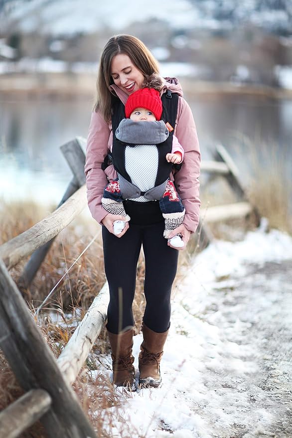 Beco Baby Carrier 8 Hybrid Newborn to Toddler Carrier (7-45lbs) - All in 1 Mesh Toddler Carrier - Baby Carrier Backpack, Front and Hip Carrier with Adjustable Seat - Cooling Ergonomic Carrier (Black)-CubbioJoy