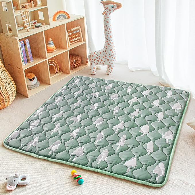 Baby Play Mat, 50x50 Playpen Mat with Super Soft Touch, Activity Mats with Upgraded Anti-Slip Bottom, Machine Washable Crawling Mats for Floor & Picnic(Trees)-CubbioJoy