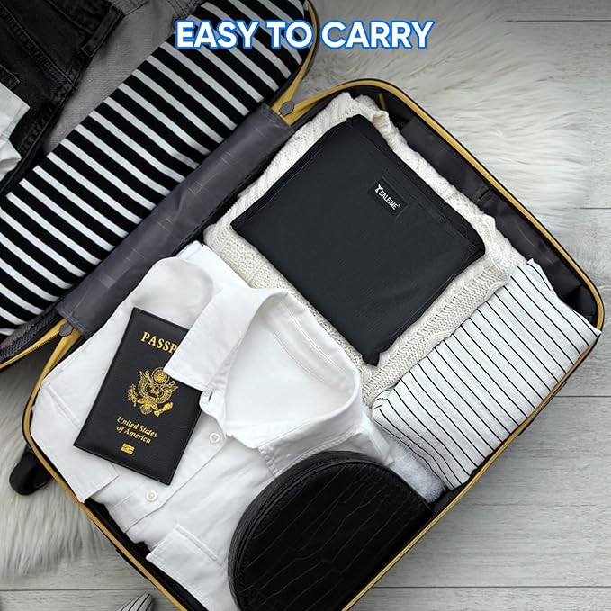 BALEINE 150L Laundry Bag Backpack, 900D Oxford Fabric Large Travel Laundry Bags with Shoulder Straps and 2 Mesh Pockets for College Dorm, Apartment, Laundromat (Black, 150L)-CubbioJoy