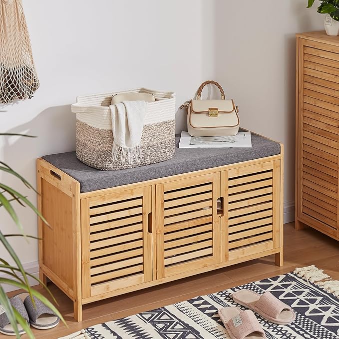 Storage Baskets for Organizing, Woven Baskets for Shelves, Rectangle Decorative Organizer for Storage Clothes, Toy, Books, Towels Nursery Bins 3 Pack (Gradient Yellow)-CubbioJoy