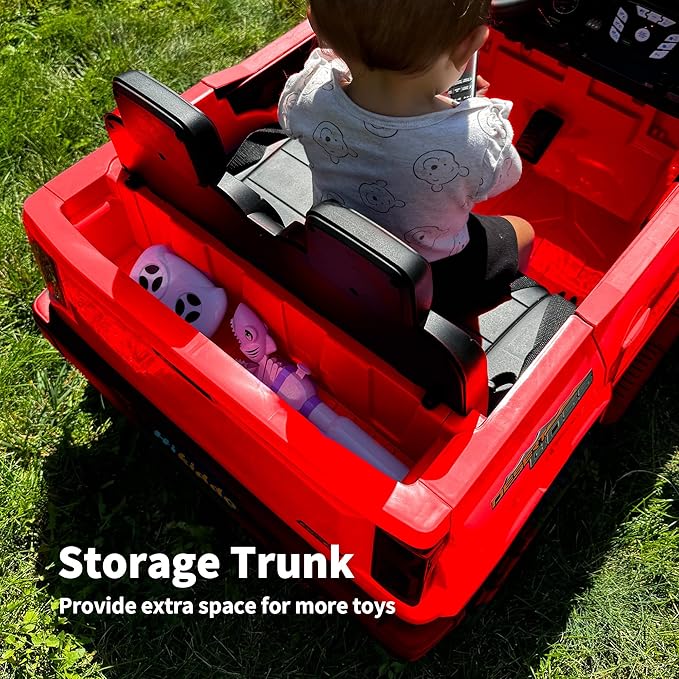 24V 10Ah Ride on Toy for Big Kids, 4WD 2 Seater Electric SUV Kids Car to Drive w/Remote Control, 4x200W Motors - Red-CubbioJoy