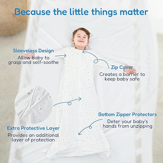 TotAha Toddler Sleep Sack 2T-4T, Soft Wearable Blanket Baby Sleep Bag, Light 0.5 TOG or Medium-weight 1.0 TOG Sleeping Sacks-CubbioJoy