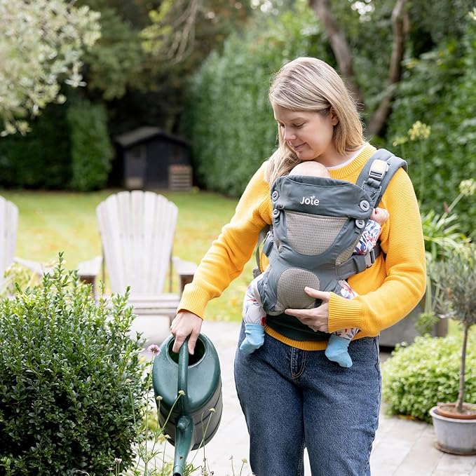 Joie Savvy Baby Carrier – Ergonomic, Adjustable Baby Carrier with 4 Carry Positions, Padded Shoulder Straps and Lumbar Support (Marina)-CubbioJoy