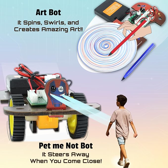 Butterfly EduFields 5in1 STEM Robotics kit | Robot Toys for Kids Ages 8 9 10 11 12 Years Old Boys Girls | Electronics Sensor Modules | No Coding Required | Birthday Gift for Kids Ages 8+-CubbioJoy