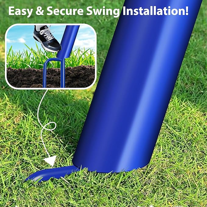 50-Inch Saucer Swing for Kids & Adults - Heavy-Duty 600 lbs Capacity, Indoor & Outdoor Use, Easy Assembly, for Outdoor Fun & Autism Relaxation-CubbioJoy