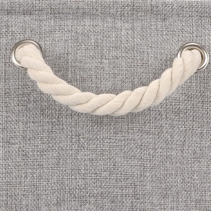 Bidtakay Grey Baskets [2-Pack] Shelf Baskets for Storage 16" X 11.8" X 11.8" Large Fabric Rectangular Decorative Storage Basket Organization Bins for Shelves Closet Home Organization(Grey)-CubbioJoy