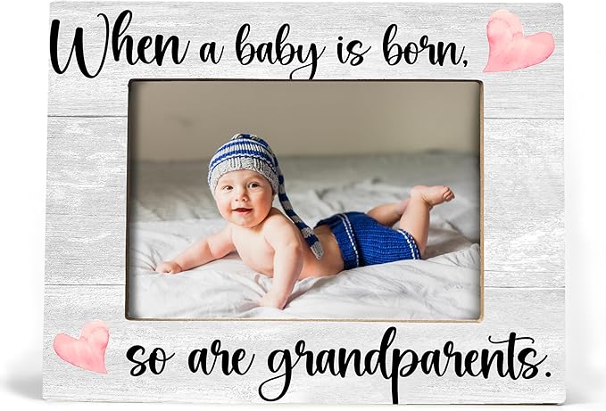 Baby Picture Frame, Ultrasound Picture Frames, When a Baby is Born So is a Grandparents, New Grandparents Gifts First Time 2025, Photo Frame,4x6 inch-CubbioJoy