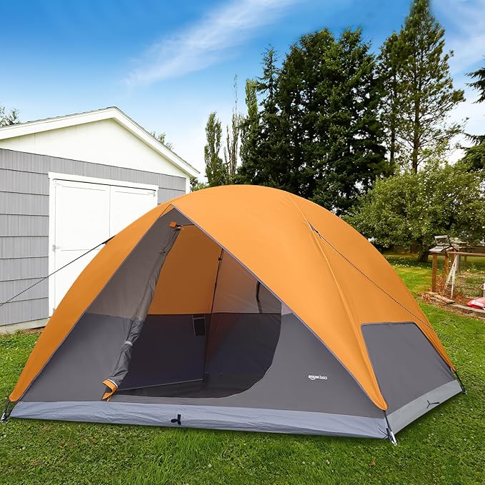 Amazon Basics Camping Tent, 3-Season Dome Design with Rainfly-CubbioJoy