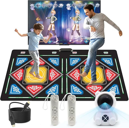 Dance Mat, Electronic Dance Mat for TV with HD Camera, Wireless Double User Dance Mat with Game Controller, Non-Slip Dance Pad for Kids Adults, Christmas Birthday Gifts for Girls Boys-CubbioJoy