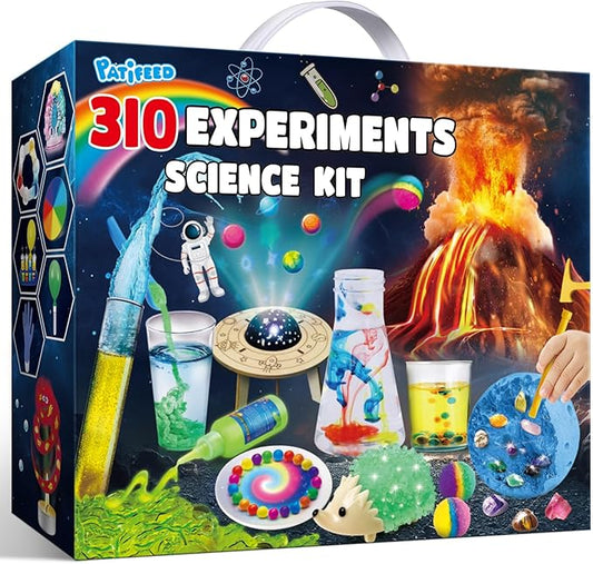 310 Experiments Science Kits for Kids, S.T.E.M Scientific Projects Toys for Boys Girls Gifts Ideas Birthday Christmas, Erupting Volcano, Chemistry Set, Space Project-CubbioJoy