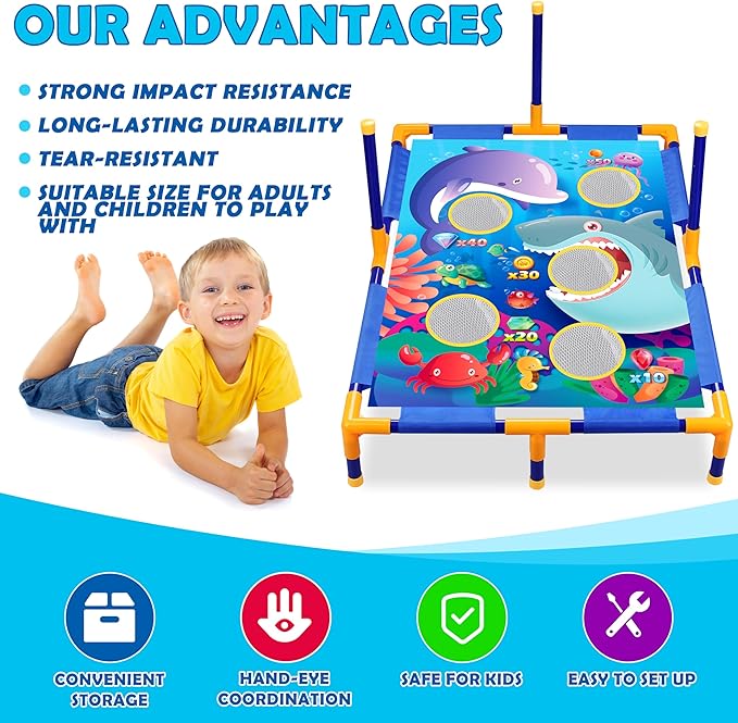 Animal Bean Bag Toss Game Toy Outdoor Toss Game, Family Party Party Supplies for Kids, Gift for Boys Birthday or Christmas for Toddlers Ages 3 4 5 6 Year Old-CubbioJoy