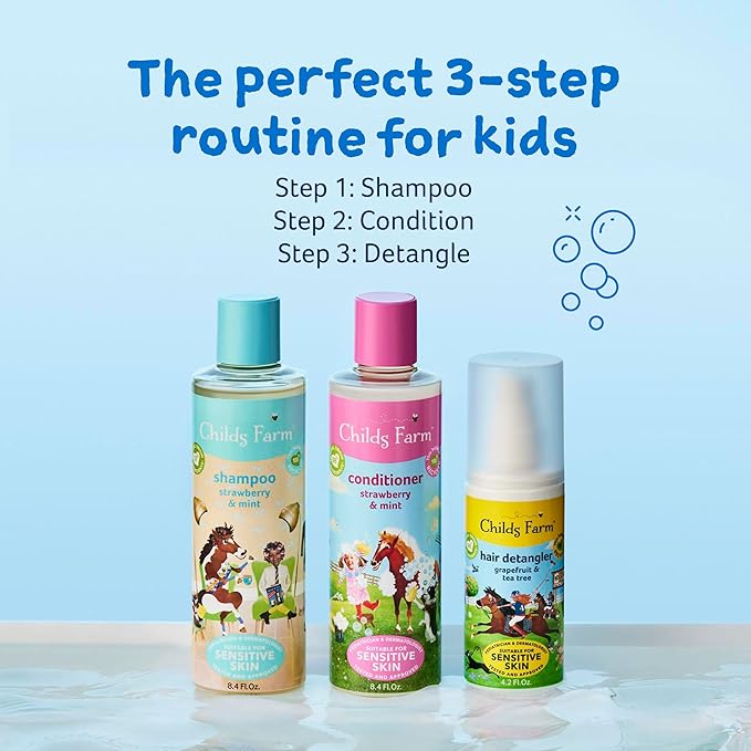 Childs Farm, Kids Hair Detangler, Grapefruit & Organic Tea Tree, Suitable for Dry, Sensitive & Eczema-prone Skin, 4.2 Fl Oz-CubbioJoy