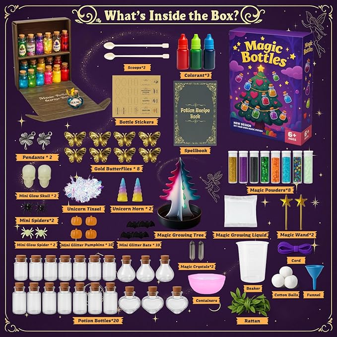 AMIZEY Fairy Potion Kit for Kids with Magic Growing Tree-20 Bottles- Gifts for Girls - 6 7 8 9 10 11 12 Year Old Girl Gifts-CubbioJoy