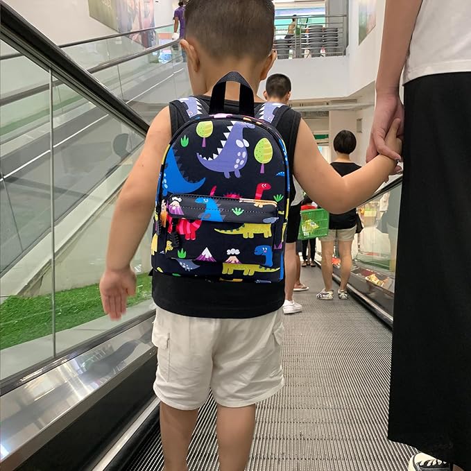 Accmor Toddler Leash Baby Dinosaur Backpack Harness with Anti Lost Wrist Link, Cute Mini Child Daycare Bag with Tether Hold Kids Close While Outdoor Walking for Baby Boys Girls-CubbioJoy