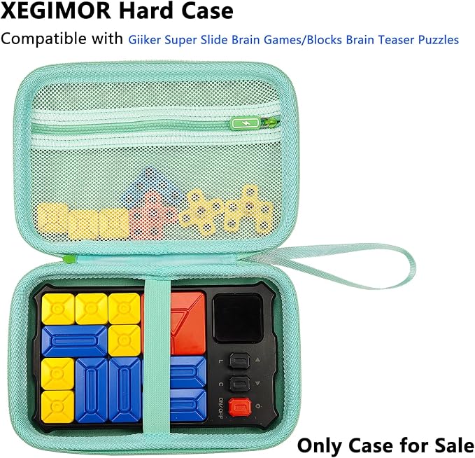 Case Compatible with Giiker Super Slide Brain Games, Protective Storage Bag Holder for Giiker Brain Teaser Puzzles Games Toys (Only Case) (Multicolor)-CubbioJoy
