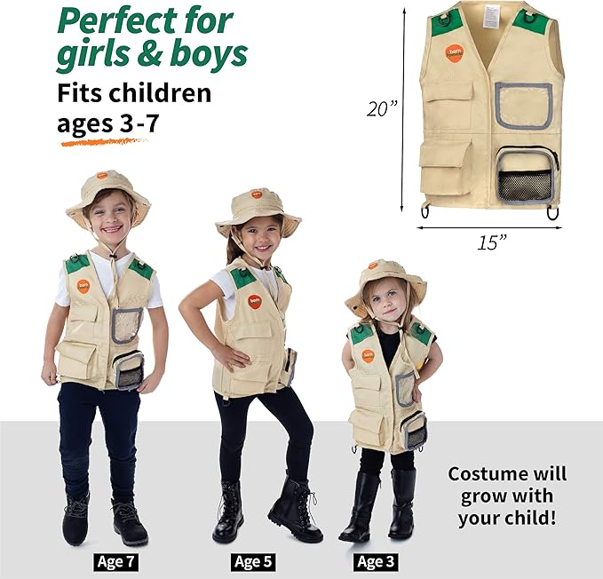 Born Toys Kids Costumes Set, 3-in-1 Dress Up & Pretend Play, Ages 3-7, Washable-CubbioJoy