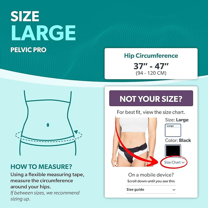 BraceAbility Pelvic Pro Support Belt - Patented, Original Prolapsed Uterus Brace for Women Treating Dropped Bladder, Uterine Prolapse, Vulvar Varicosities, Postpartum, Symphysis Pubis Dysfunction (L)-CubbioJoy