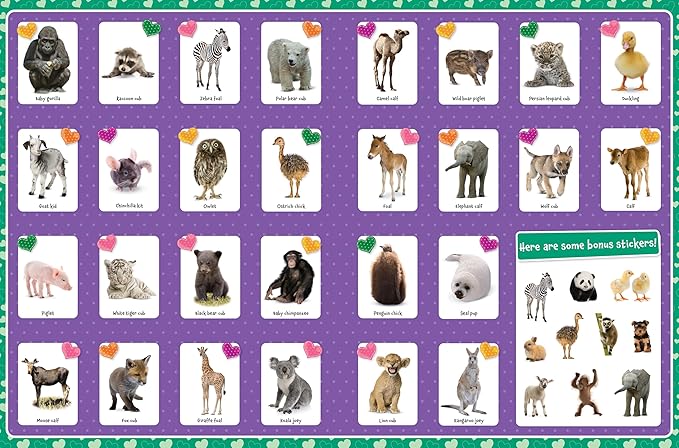 Cute Animals Poster Sticker Book - 4-Book Bundle for Kids Ages 3+, 400+ Stickers, 28 Mini Posters, 4 Giant Fold-Out Posters in 48 Full-Color Pages-CubbioJoy