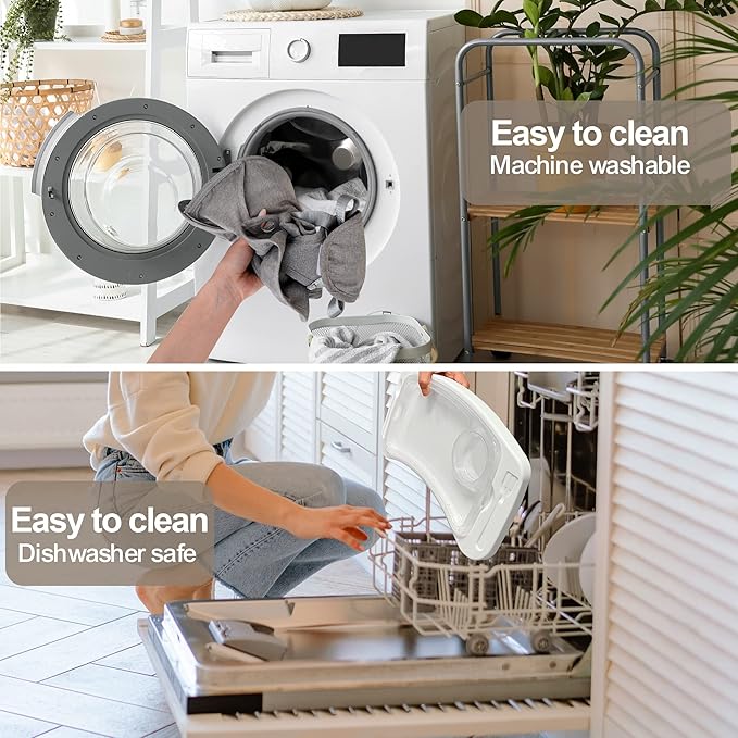 Baby Travel Booster Seat with Double Tray, BabyBond Upgraded Toddler Portable Baby Chair, Booster Seat for Dining Table, Stable and Foldable Booster Baby Chair for Indoor/Outdoor (Grey)-CubbioJoy