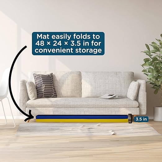 Children's Factory Rainbow Folding Gym Activity Mat, 4 ft x 4 ft, Cushioned Floor Mat for Kids, Daycare Mat-CubbioJoy