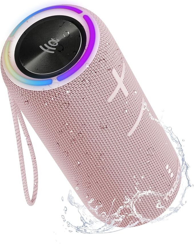 Bluetooth Speaker,30W Portable Wireless Speaker with TWS,IPX7 Waterproof, 8H Playtime, LED Lights,for Pool/Beach/Shower, Blue Gifts, Electronic Gifts-CubbioJoy