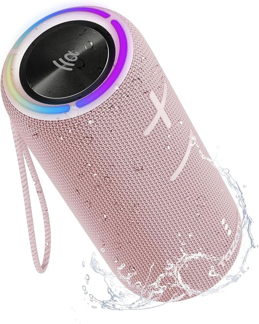 Bluetooth Speaker,30W Portable Wireless Speaker with TWS,IPX7 Waterproof, 8H Playtime, LED Lights,for Pool/Beach/Shower, Blue Gifts, Electronic Gifts-CubbioJoy