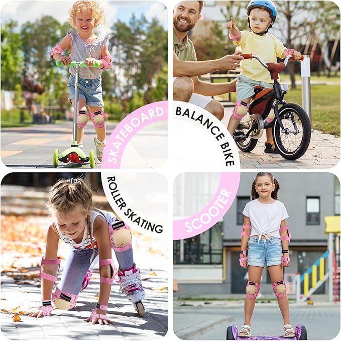 BOSONER Kids/Youth Knee Pad Elbow Pads for Roller Skates Cycling BMX Bike Skateboard Inline Rollerblading, Skating Skatings Scooter Riding Sports-CubbioJoy