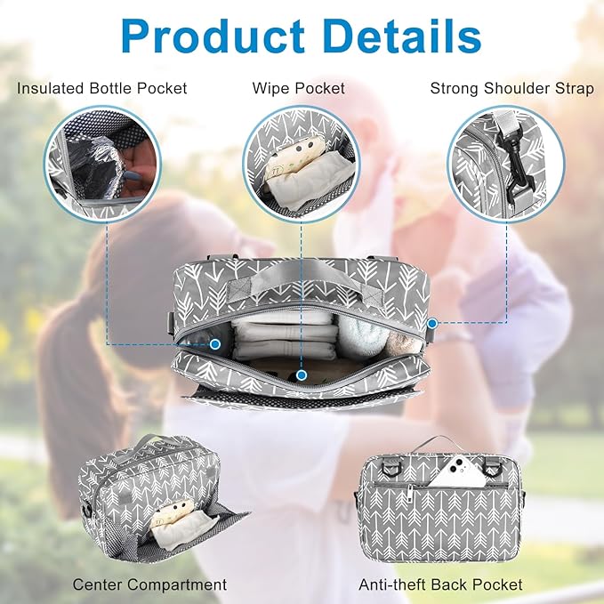 Accmor Stroller Organizer, Universal Stroller Organizer with Insulated Cup Holder Pocket, Dual Purpose Large Capacity Stroller Bag Caddy, Stroller Accessories Fits for Uppababy, Doona, Nuna Strollers-CubbioJoy