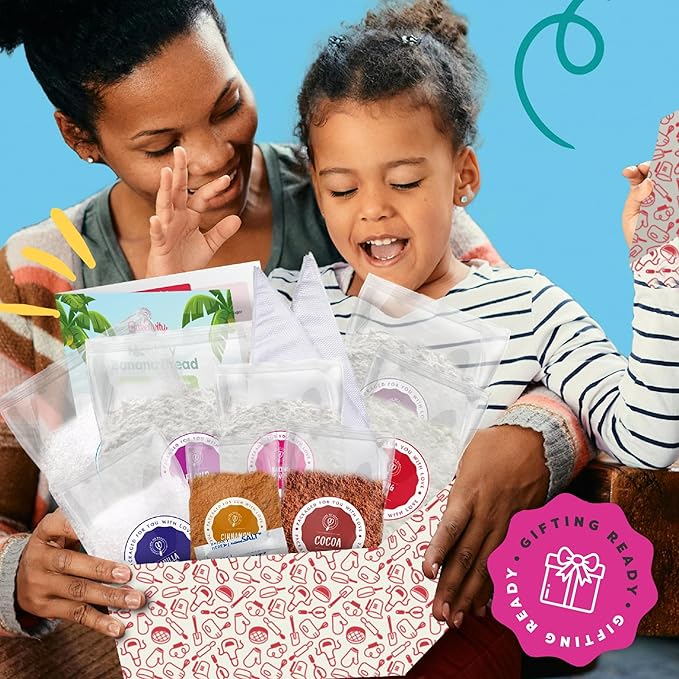 BAKETIVITY Monkey Banana Bread Kids Baking Kit | Banana Cake Kids Baking Set for Girls & Boys | Baking Set for Kids with Pre-Measured Ingredients | Perfect Family Gifts for Cooking Lovers Ages 6-12-CubbioJoy