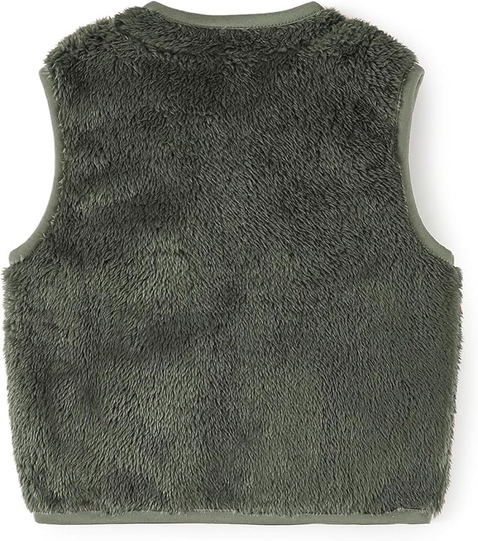 Baby Boys Girls Fleece Vest Zip Up Cute Bear Jackets Fuzzy Fall Winter Warm Clothes Newborn Outwear for Toddler Infant-CubbioJoy