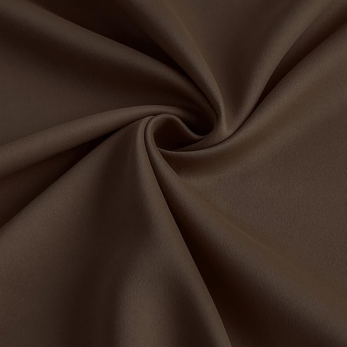 Chocolate Brown Espresso Pinch Pleated Blackout Curtains 102 Inches Long,Thermal Insulated Pinch Pleats Window Curtains Panels Drapery for Bedroom, Living Room,Office, 40" W x 102" L, Set of 2-CubbioJoy