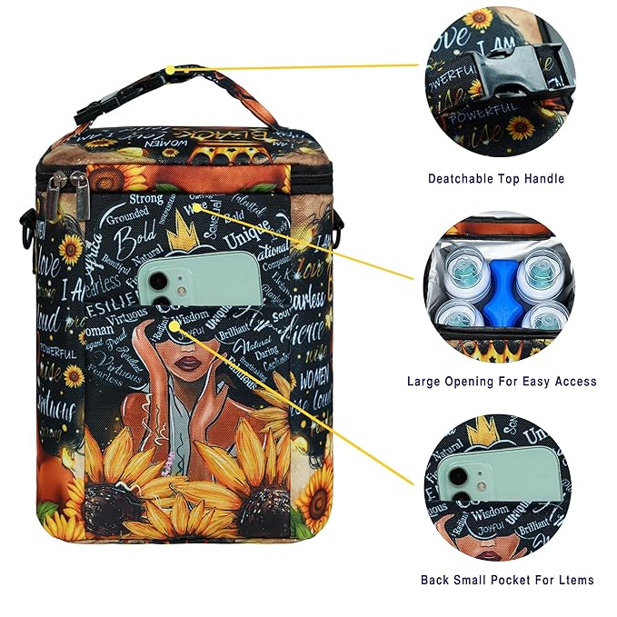 Breastmilk Cooler Bag with Ice Pack Fits 4 Baby Bottles Up To 9 Ounce Insulated cooler Bag Breast Milk Cooler on the Go with Strap Baby Bottle Cooler Bag for Nursing Mom Daycare or Travel-CubbioJoy