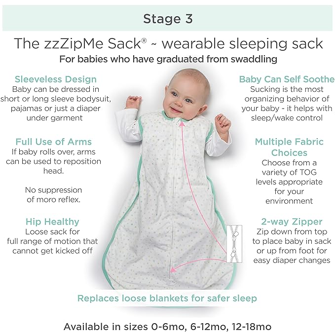 Amazing Baby Muslin Sleeping Sack, Zebra, Black, Large, Wearable Blanket with 2-way Zipper , Large 12-18 Month-CubbioJoy