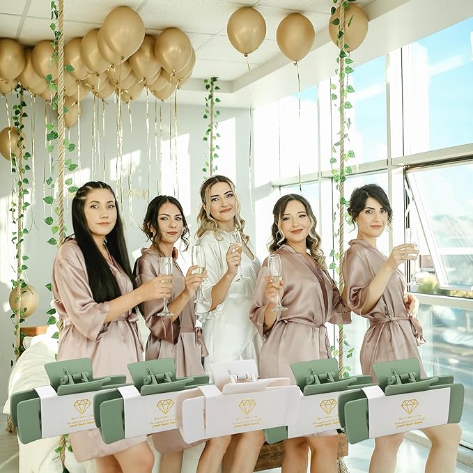 Bridesmaid Proposal Gifts Letter Cosmetic makeup bag bulk for Wedding Party Favors Bachelorette party decorations Toiletry Organizer Bag Makeup Case Gift (6, White)-CubbioJoy