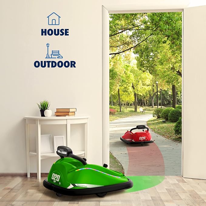 Bumper Car, 12V Electric Kids-Bumper Car Ride Toys with Remote and Music Function, Perfect Kids Gifts Baby for Toddlers 1-6 for Birthday-CubbioJoy