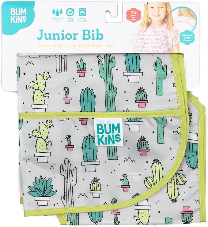 Bumkins Bibs - Toddler Bibs, Waterproof, Large for 1-3 Years, Short Sleeve-CubbioJoy