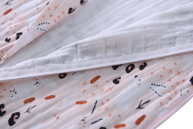 Baby Sleep Sack 0-6 Months Wearable Blanket for Babies 100% Organic Cotton 2-Way Zipper YKK 0.5 TOG Toddler Sleeping Sacks Bunny-CubbioJoy
