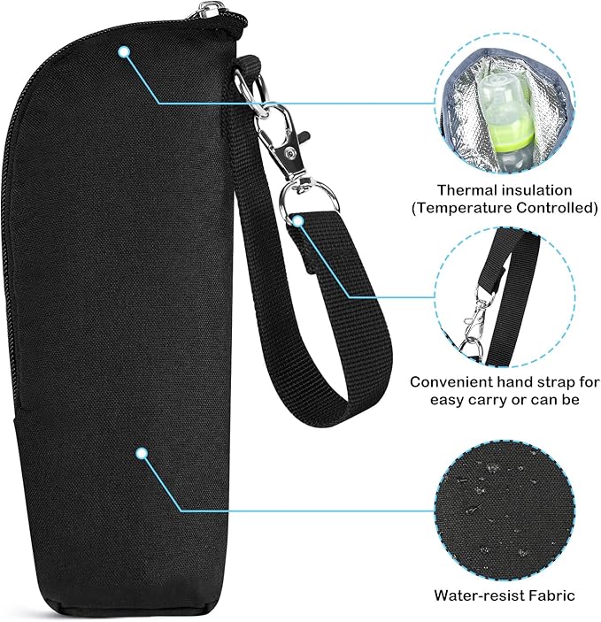 Accmor Baby Bottle Cooler Tote Bags, Insulated Breastmilk Cooler Bag, Nursing Bottle Warmer Bag for Nursing Mom Daycare Travel-CubbioJoy